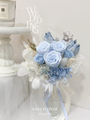 韓系永生捧花-妳說藍色是妳最愛的顏色 佩里月光Perry Moonlight